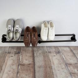 Altro 1/2" Pipe Shoe Rack - Black