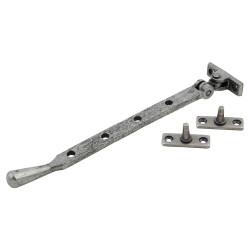 From The Anvil Pear Drop Casement Window Stay - 10"/254mm Length - Pewter