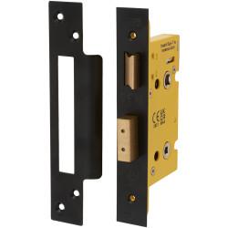 Altro Architectural Bathroom Lock - 65mm Case - 44mm Backset - Square - Matt Black