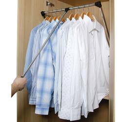 Pull Down Wardrobe Rail Lift - 600-800mm - Max Weight 12kg - Chrome