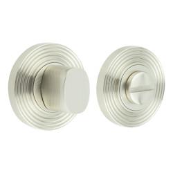 Burlington by Frelan Inner 3 Turn & Release with Reeded Rose - 47mm Diameter - Satin Nickel