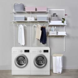 elfa Wardrobe & Storage Starter Kit - 3 Bay, 6 Ventilated Wire Shelf - 1855 x 1532 x 320mm - White