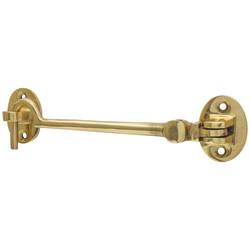 Touchpoint Cabin Hook & Eye - 100mm Length - Polished Brass