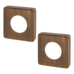 Jigtech Square Passage Rose Cover - Antique Brass
