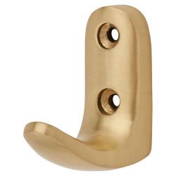 Touchpoint Heavy Duty Single Coat Hook - 45 x 43mm - Satin Brass