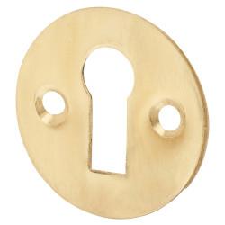 Hampstead Victorian Escutcheon - 32mm Diameter - Keyhole - Polished Brass