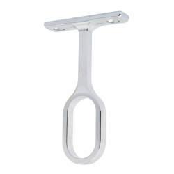 Rothley 30 x 15mm Oval Tube Hanging Rail Centre Bracket - Polished Chrome - Pack of 10