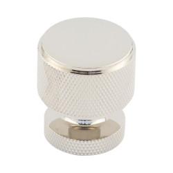Burlington by Frelan Piccadilly Knurled Round Cabinet Knob - 30mm Diameter - Polished Nickel