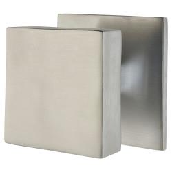 Heritage Brass by M Marcus Satin Chrome Square Centre Door Knob - 89 x 89mm Square Rose