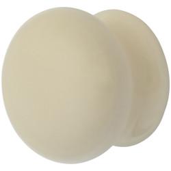 Hampstead Ceramic/Porcelain Mushroom Round Cabinet Knob - 40mm Diameter - Cream