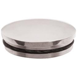 51mm Solid Brass Flat End Cap - Polished Chrome