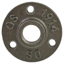 Altro 3/4" Pipe Shelving Iron Floor/Wall Fixing Flange - 65mm Diameter - Grey