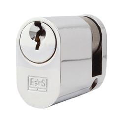 Eurospec 5 Pin 40mm Oval Single Cylinder - 30 + 10mm - Polished Chrome - Keyed Alike