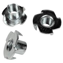 4 Pronged Tee Nut - M4 x 8mm - Zinc Plated - Pack of 200
