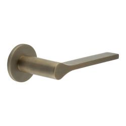 CRES by Frelan Antique Brass Fixed Dead Door Handles on Round Rose - CR-105 Range