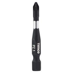 TIMCO Impact Driver Bits - Pozi - PZ1 - 50mm Length - Pack of 5