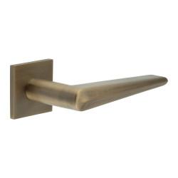 CRES by Frelan Antique Brass Fixed Dead Door Handles on Square Rose - CR-107 Range