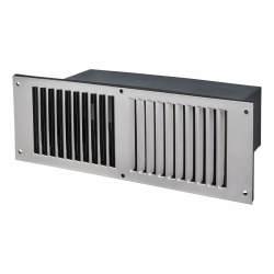 Floor Vent - 267 x 95 x 125mm - 11000mm² Free Air Flow - Polished Stainless Steel