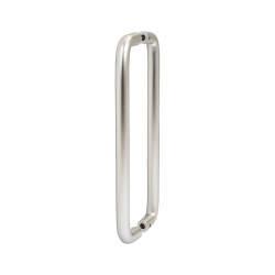 Altro Satin Aluminium 19mm D-Bar Door Pull Handles - Back to Back - 300mm Centres