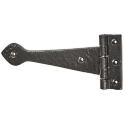 Olde Forge Tudor Plain Door Tee Hinge - 229 x 85mm - Metalized Antique Black Iron