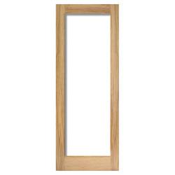 LPD Pattern 10 1 Light Clear Glazed Unfinished Solid Internal Door - 1981 x 762 x 35mm - Oak