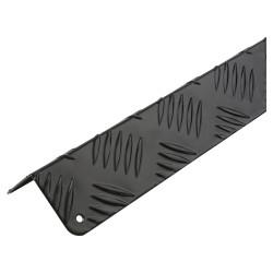 Touchpoint 1200mm Aluminium Angle - Equal Sided - 50 x 50 x 1.5mm - Checker Plate 5 Bar Tread -Black