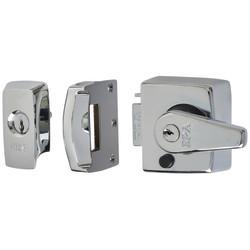 ERA BS3621:2007 Double Locking Nightlatch - 40mm Backset - Polished Chrome Case/Cylinder