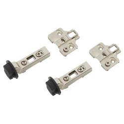 Klug Clip-On Glass Door Cabinet Hinge - 95° - Inset - Zinc Plated - Pair