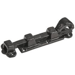 Elan Metalised Antique Black Iron Straight Barrel Bolt - Blacksmith Range - 152 x 37mm