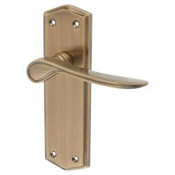 Altro Antique Brass Latch Door Handles - Rome Range - 170 x 50mm