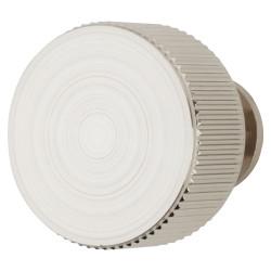 Carlisle Brass Lines Radio Round Cabinet Knob - 35mm Diameter - Satin Nickel