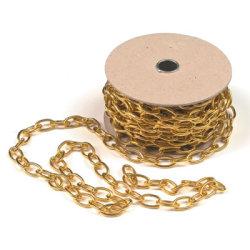 Brass Oval Chain - 16mm Link - 10m Chain - Polished Brass