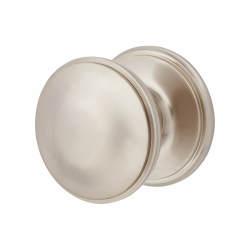 Altro Satin Nickel Round Centre Door Knob - 80mm Rose Diameter