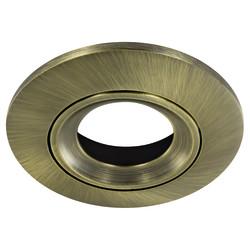 Integral LED Lux Fire Adjustable Fire Rated Downlight Bezel - Antique Brass