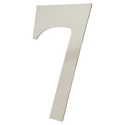 Rutland Frontier Collection 75mm Concealed Self Adhesive Door Numeral - 7 - Polished Nickel