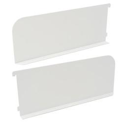 elfa Twin Slot Shelving System - Shelf Book End/Shelf End - 250mm Length - Right/Left - White