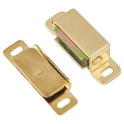 Touchpoint Veel-2 Magnetic Catch - 46 x 15 x 14mm - 6kg Pull - Polished Brass