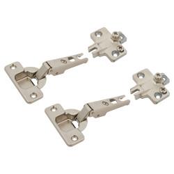 Blum Slide On MODUL Cabinet Hinge Pack - 100° - Sprung - Overlay - Zinc Plated - Pair