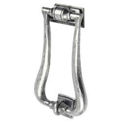 Olde Forge Slim Art Deco Ring Door Knocker - Pewter - 148 x 90mm