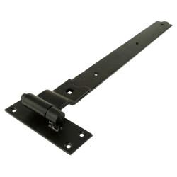 GateMate Heavy Duty Cranked Hook & Band Gate Hinge - 450 x 45mm - Black Galvanised - Pair