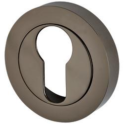 Touchpoint Escutcheon - 50mm Diameter - Euro - Black Nickel