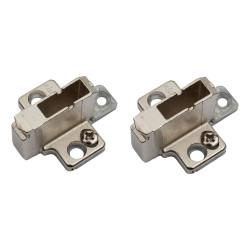 Blum CLIP Cruciform Cabinet Mounting Plate - System Screws - 18mm Spacing - Zinc Diecast - Pair