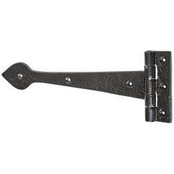 Olde Forge Tudor Plain Door Tee Hinge - 305 x 101mm - Metalized Antique Black Iron