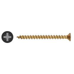 SPAX Yellox Pozi Countersunk Wood Screws - 4.5 x 50mm - Yellow Zinc - Pack of 200
