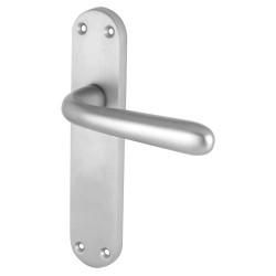 Touchpoint Satin Chrome Latch Door Handles - Arezzo Range - 182 x 39mm