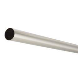 Rothley 19mm Round Steel Hanging Rail Tube - 914mm Length - Brushed Nickel