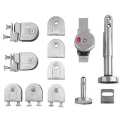 Toilet Cubicle Pack - 12-13mm Panels - 316 Satin Stainless Steel