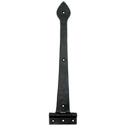 Olde Forge Tudor Plain Door Tee Hinge - 430 x 101mm - Antique Black Iron - Pair