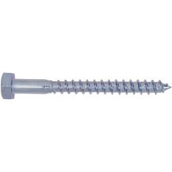 Coach Screw - M8 x 100mm - Zinc Plated - Pack of 5