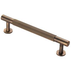Carlisle Brass 12.5mm Lines T-Bar Cabinet Pull Handle - 128mm Centres - Antique Brass